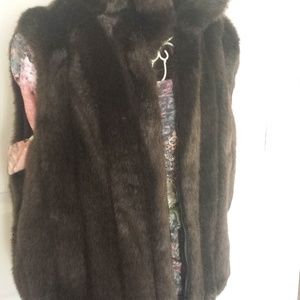 Ranch Mink Vest Faux Fur Reversible Brandon Thomas